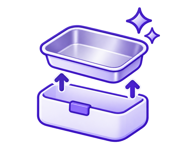 REMOVABLE 304 STEEL TRAY